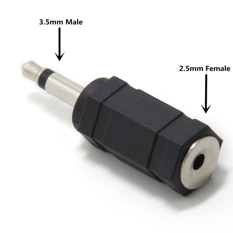 [Australia - AusPower] - Ancable 5-Pack 3.5mm Male to 2.5mm Female TS Mono Audio Adapter 