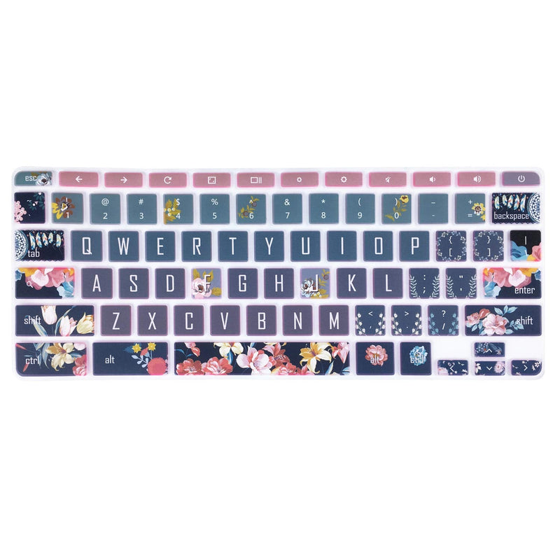 [Australia - AusPower] - SANFORIN Silicon Keyboard Cover Skin for HP Chromebook 11 x360 11.6", Chromebook 11 G2/G3/G4/G5/G6 EE/G7 EE 11.6’’, HP Chromebook 14-ca 14-ak 14-X Series,HP Chromebook 14 G2 G3 G4,Red Flower Red Flower 