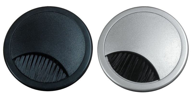 [Australia - AusPower] - 2" Plastic Brush Desk Grommet - Black (3 Pack) 2" - 3 Pack 