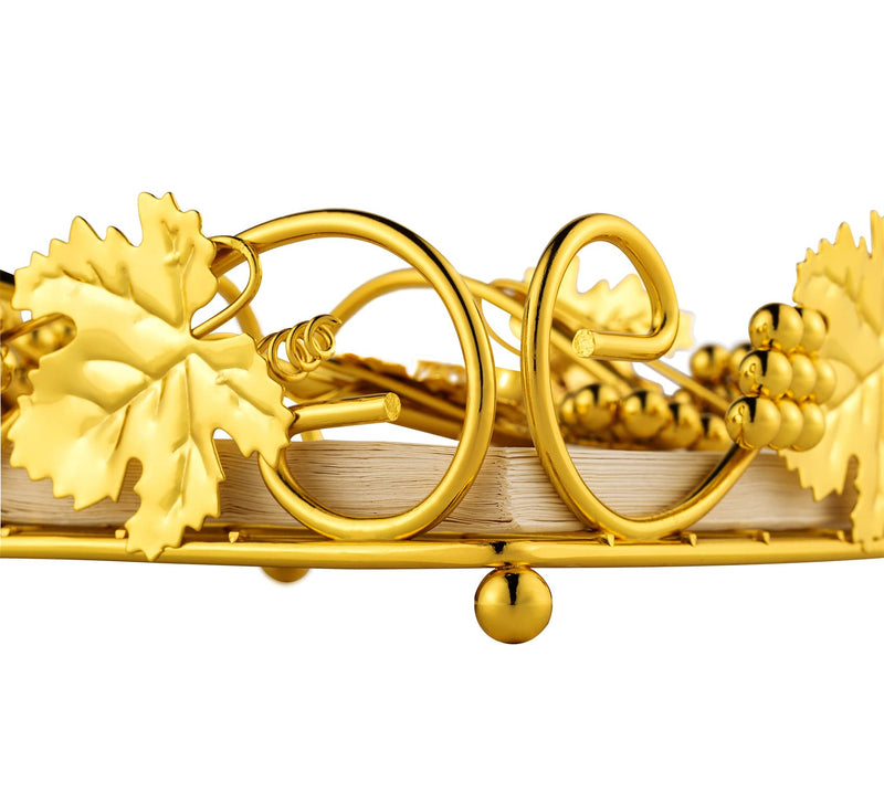 [Australia - AusPower] - Flat Napkin Holder Gold With Weight Arm for Kitchen Courtertops Dinning Table Grape Leaf Modern Tissue Dispenser Stainless Steel Gilding (7" L X 7" W X 2.5" H) 