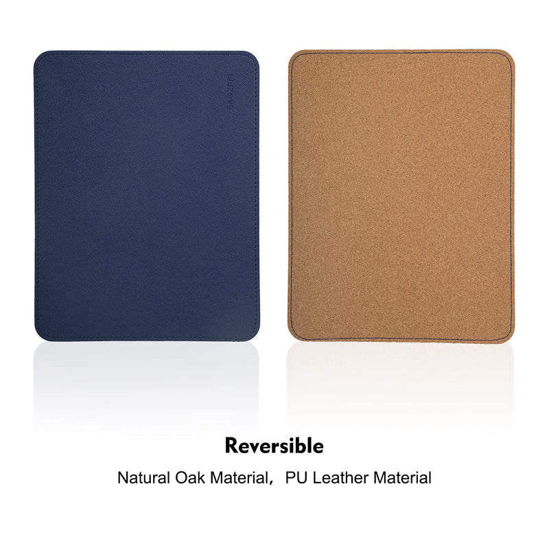 [Australia - AusPower] - Leather Mouse Pad,Wood Mouse Pad,Double Side Mouse Pad,Stitched Edges,Waterproof Computer Mouse Pads for Laptop,Office & Home,1 Pack,8inch11inch,EAGZFFI (Blue) BLUE 