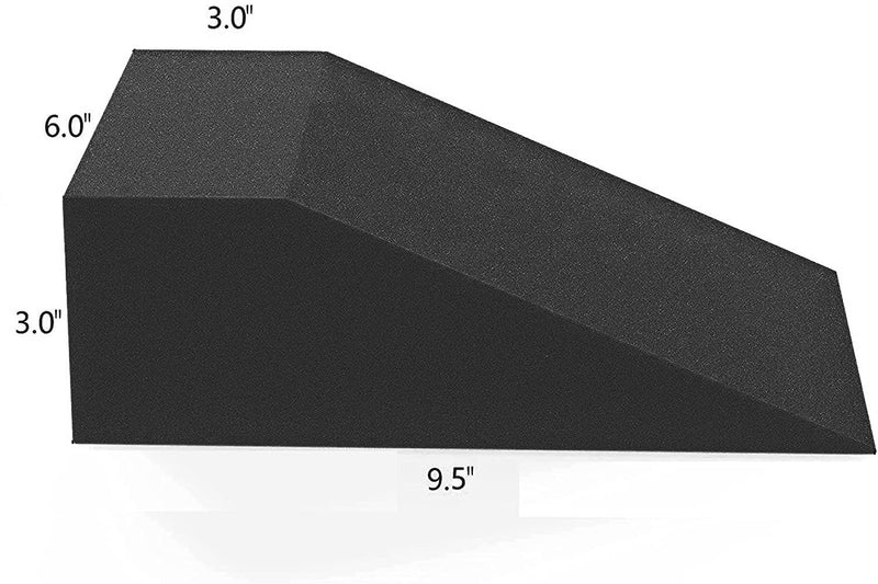 [Australia - AusPower] - Yoga Foam Wedge Blocks (Pair) Soft Wrist Wedge, Supportive Foot Exercise Accessories, Calf Raise Block, Calf Stretcher, Balance, Pushup,Yoga Wrist Support, Pilates, Squat Wedge, EVA Riser Block Black 