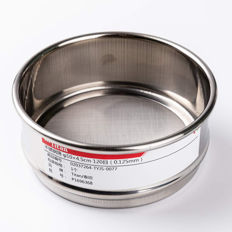 [Australia - AusPower] - Adamas-Beta φ10×4.5cm 120 Mesh 304 Stainless Lab Sieves Economy Test Sieve 304 Stainless Steel Wire Cloth（0.125mm） φ10×4.5cm 120 Mesh(0.125mm) 