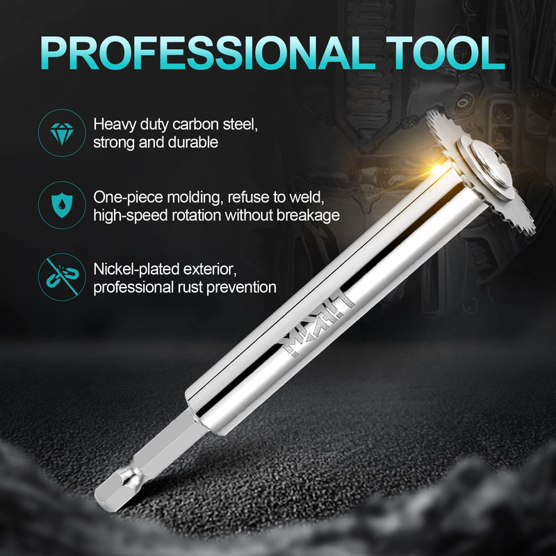 [Australia - AusPower] - LitKiwi PVC Pipe Inside Cutter(4Pcs Saw Blades) with 1/4" Hex Shank,Plumbing Inside Cutter Internal Plastic ABS Pipe Cutter,1-1/4" & 1-3/4" Or Larger Diameter 1 Kit(4PCS Blades) 