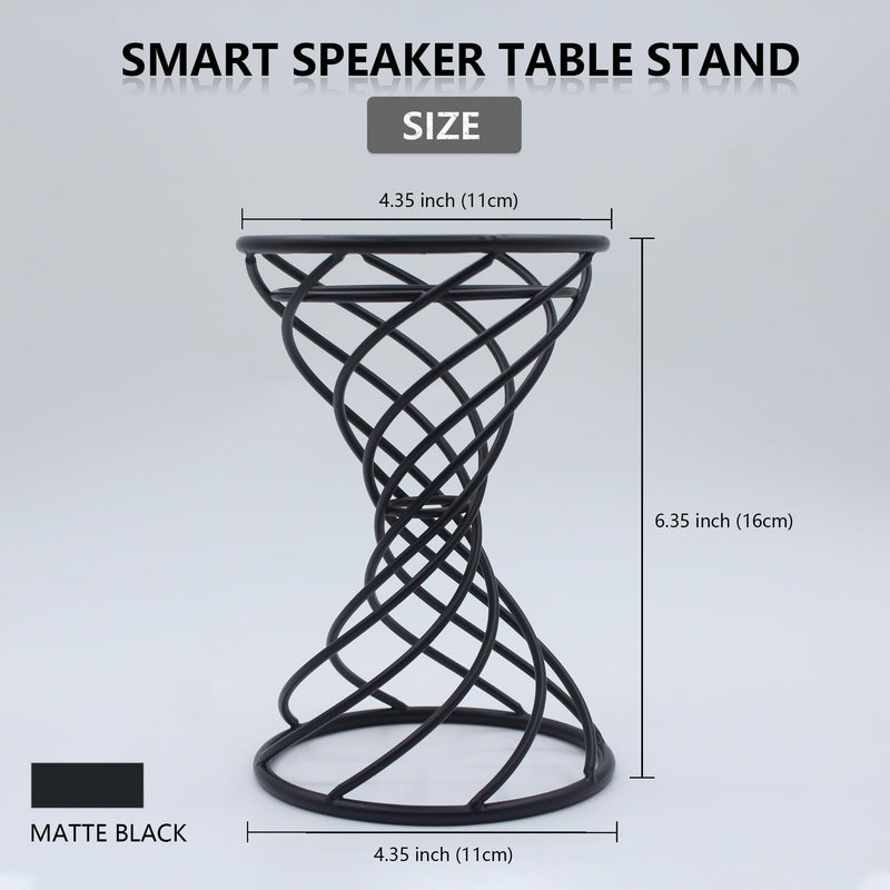 [Australia - AusPower] - Dutiplus Smart Speaker Table Stand Decorative Holder for Echo Dot 3rd/4th/5th Gen, Echo 4th/5th Gen, Echo Glow, Apple Homepod Mini and Google Home Mini/Nest Mini(Matte Black) Matte Black 