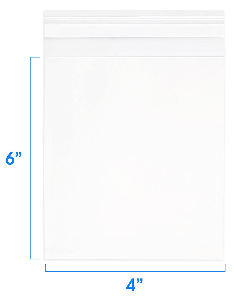 [Australia - AusPower] - Pack It Chic - 4” X 6” (200 Pack) Clear Resealable Polypropylene Bags - Fits 4X6 Prints, Photos, A1 Cards, Envelopes - Self Seal 4" X 6" (200 Pack) 
