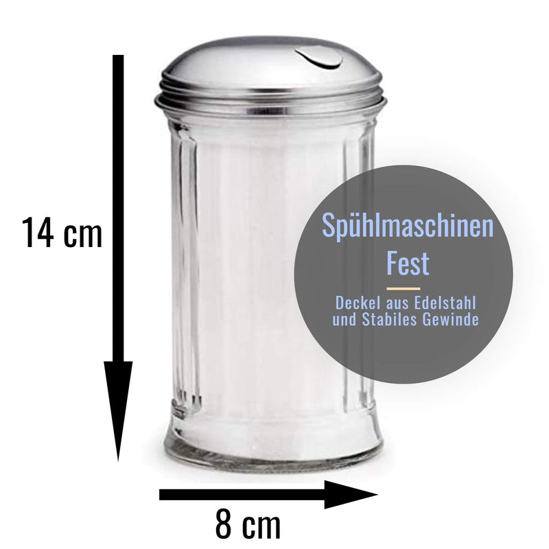[Australia - AusPower] - Shakers Sugar Pourer, Glass Jar 12 oz. 