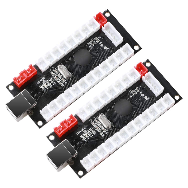 [Australia - AusPower] - GUWARRY 2-Player Zero Delay USB Encoder PC to HAPP Joysticks/HAPP Arcade Buttons for PC, MAME, Raspberry Pi, Arcade1Up - Three 5V Power Output for led Joysticks/LED Daisy Chain/LED Arcade Buttons HAP+4.8 