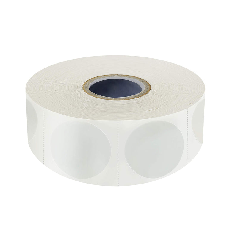 [Australia - AusPower] - 1500 PCS 1" Round Clear Transparent Package Envelope Mail Wafer Seal Sticker Labels Mega Bundle with Perforation Line in Roll 1 Inch 