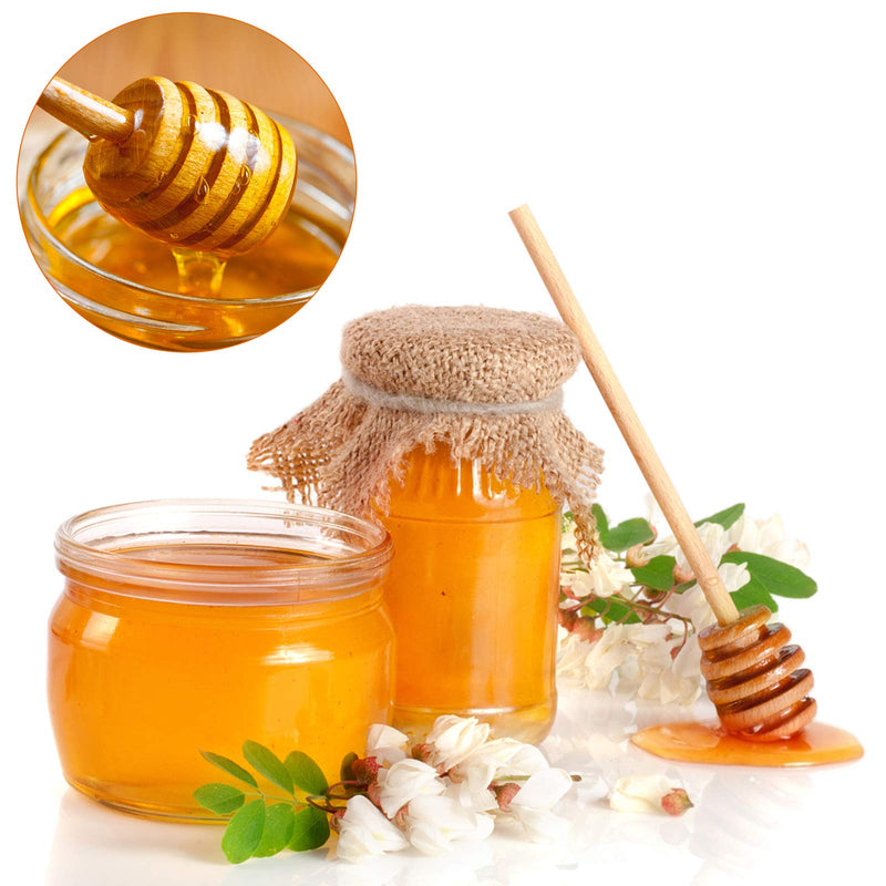 [Australia - AusPower] - 51 PCS Honey Dipper, 3 Inch Mini Wooden Honeycomb Sticks, Small Honey Stirrer Stick, Honey Sticks for Honey Jar Dispense Drizzle Honey and Wedding Party Favors Gift 51PCS(3 Inch) 