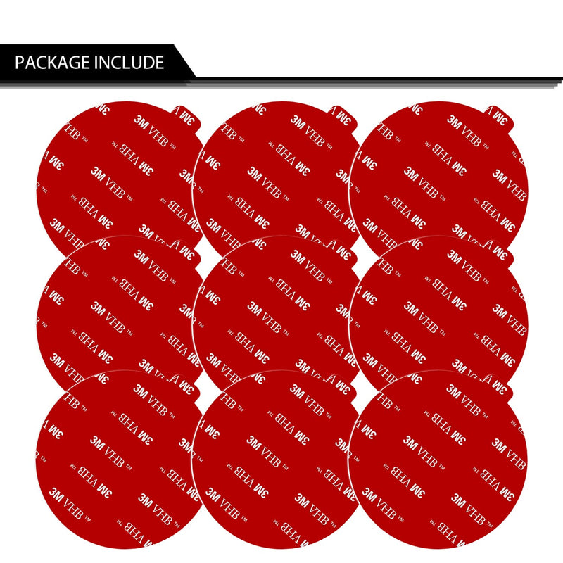[Australia - AusPower] - 9 PCS Adhesives Pads for Suction Cup Mount, 80mm(3.15 inches) Transparent Double-Sided Sticky Pad Windshield Mount Adhesives for Dashboard Mounting Disk and Windshield Camera, GPS, Car Phone Mount 