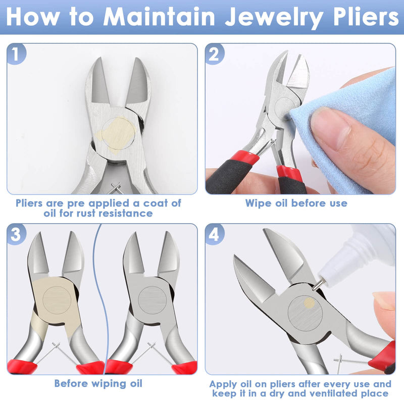 [Australia - AusPower] - Wire Cutters, Small Side Cutters for Crafts, Flush Cutting Pliers for Jewelry Making, Floral Wire Cutters for Artificial Flowers, Zip Tie Cutters for Cable Tie, Wire Cutting Tool for Guitar Strings Side Cutter Pliers 