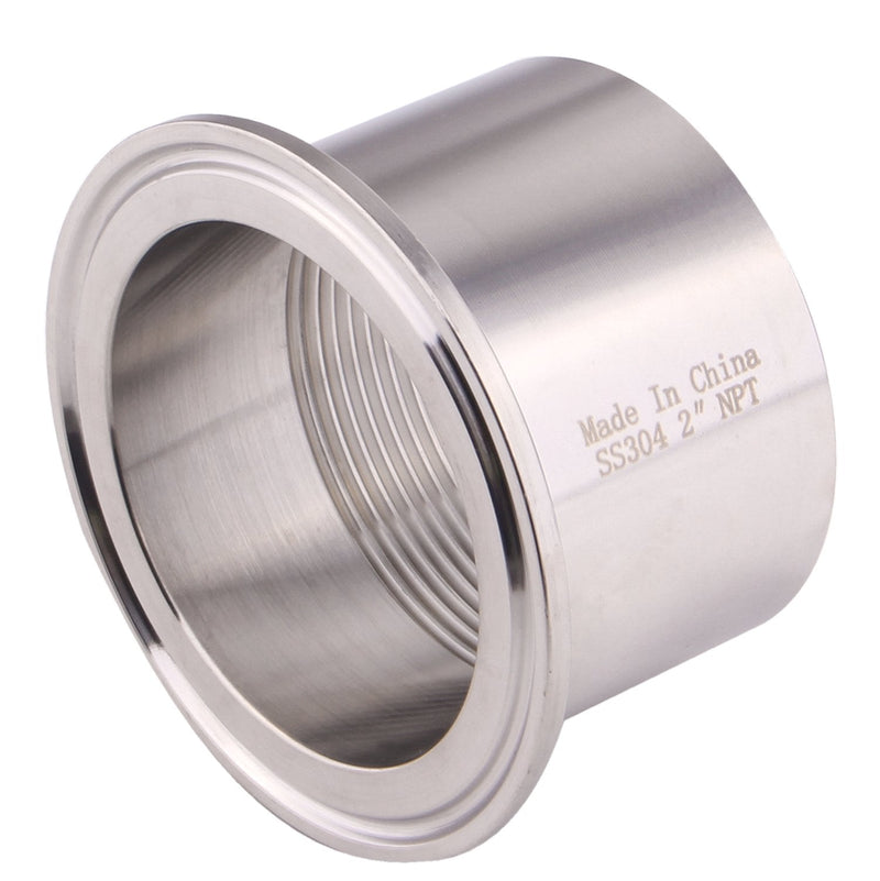 [Australia - AusPower] - DERNORD Sanitary Female Threaded Pipe Fitting to 2.5 Inch TRI CLAMP OD 77mm Ferrule (Pipe Size: 2" NPT) Pipe Size: 2" NPT 