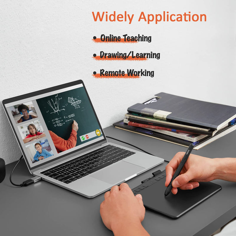 [Australia - AusPower] - Drawing Tablet, UGEE Computer Graphics Tablets with 10 Hot Keys, 6.5x4 inch OSU Tablet with Battery Free Stylus of 8192 Levels Pressure Sensitivity,Digital Pen Art Pad for Mac/Linux/Windows PC/Android 6.4x4 inch Graphics Drawing Tablet wire 