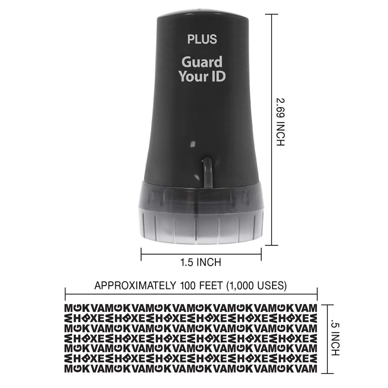 [Australia - AusPower] - The Original Guard Your ID Advanced 2.0 Rollers Identity for Theft Address Eraser and Security Prevention (Regular 3-Pack, Black) Regular 3-Pack 
