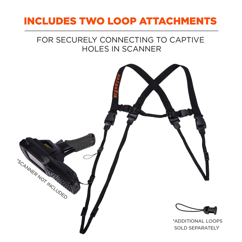 [Australia - AusPower] - Ergodyne - 19163 Squids 3132 Barcode Scanner Harness, Black, Small 