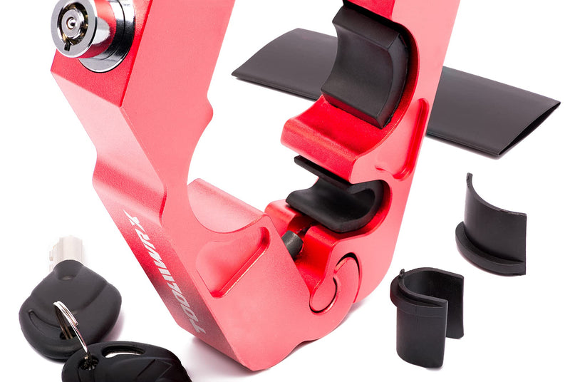 [Australia - AusPower] - ToolWRX Motorcycle Lock – Heavy Duty Anti Theft Grip-Lock – Security for Throttle & Handlebar – Locks Front Brake & Clutch on Dirt Bike Moped Scooter Motorbike & ATV (Includes Lever Protector) 