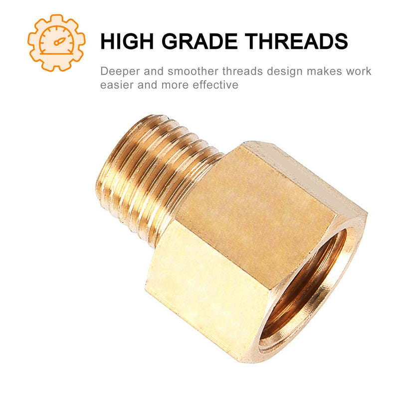 [Australia - AusPower] - SUNGATOR Brass Pipe Fitting, Reducer Adapter, 1/4-Inch Male Pipe x 3/8-Inch Female Pipe (2-Pack) 1/4"Male x 3/8"Female 