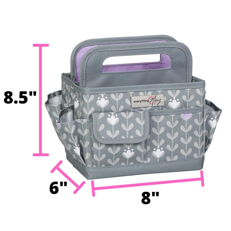 [Australia - AusPower] - Everything Mary Craft Caddy, Purple - Art Storage for Supplies & Crafts - Supply Organizers Tote for School Classroom, Office, and Home - Organization for Makeup & Nurses Purple Floral 