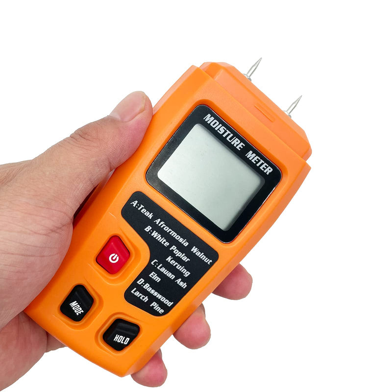[Australia - AusPower] - Digital Wood Moisture Meter Wood Humidity Tester Hygrometer Timber Damp Detector Large LCD Display 