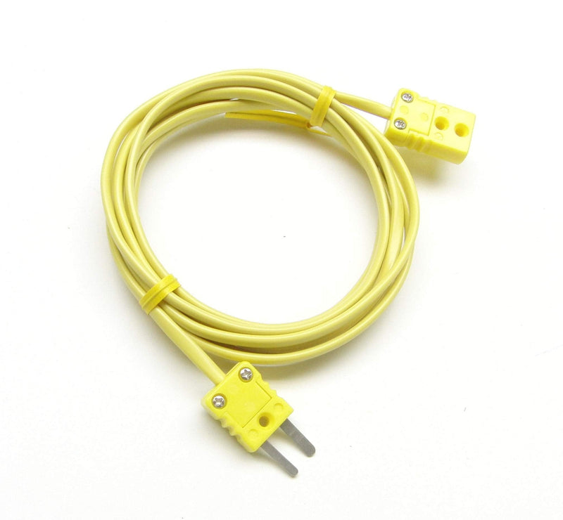 [Australia - AusPower] - K-Type Thermocouple Extension Cable Wire with Miniature Mini Thermocouple Connectors 6 ft (= 2 Yard) Long 