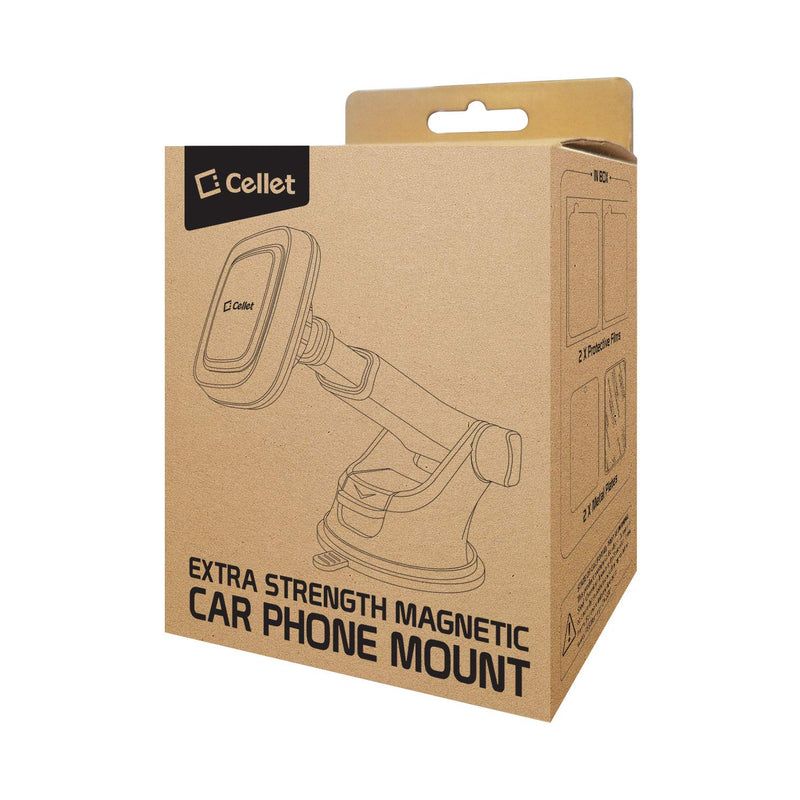 [Australia - AusPower] - Cellet Magnetic Windshield & Dash Car Mount, Phone Holder, Desk Stand, Cradle with Extendable Arm Compatible with iPhones Samsung Galaxy, Note, Moto, LG, Nokia Google Pixel Phones MAGNETIC HOLDER DASH/WINDOW 