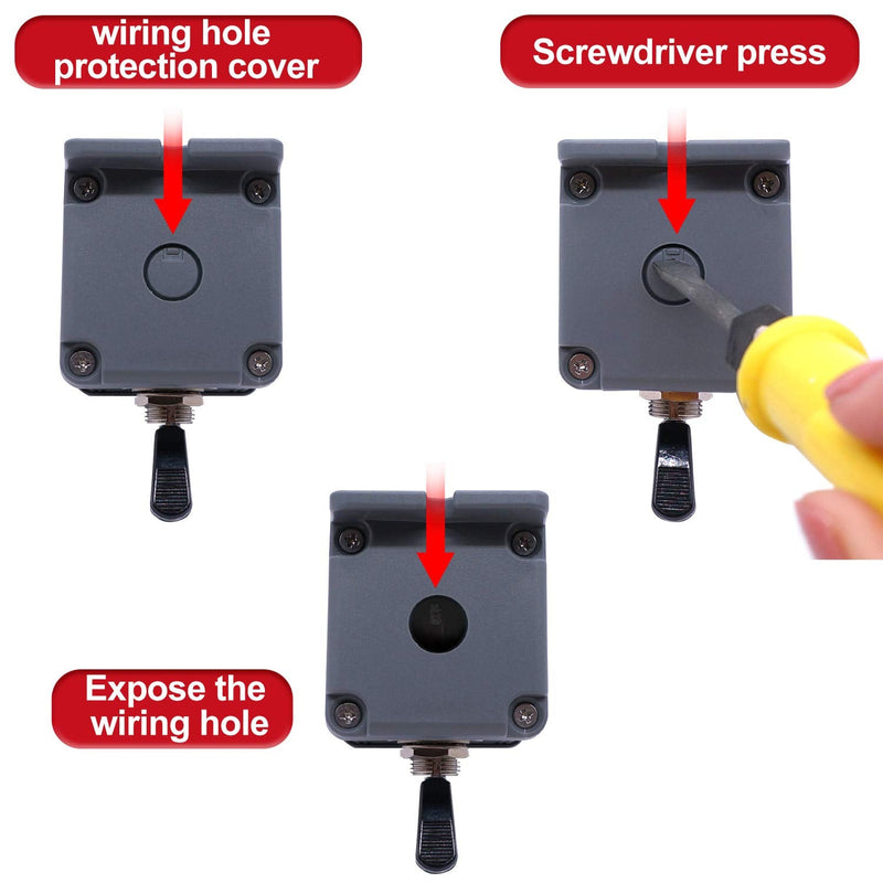 [Australia - AusPower] - Twidec/Heavy Duty Rocker Toggle Switch Box 16A 250V SPST 2 Position 2 Pin ON/Off Switch Black PC Wear-Resistant Handle with High Quality Metal Shell TEN-A-2210BK-BOX-A101 