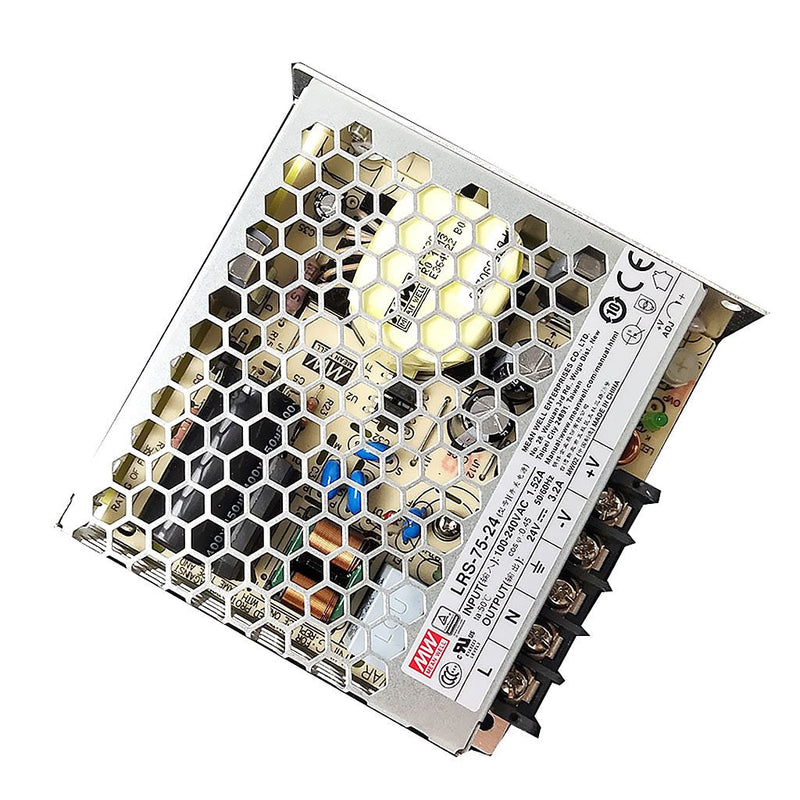 [Australia - AusPower] - MEAN WELL - 1993 Mean Well LRS-75-24 Enclosed Switching Power Supply, Single Output, 24V, 3.2A, 76.8W, 3.9" L x 3.82" W x 1.18" H 