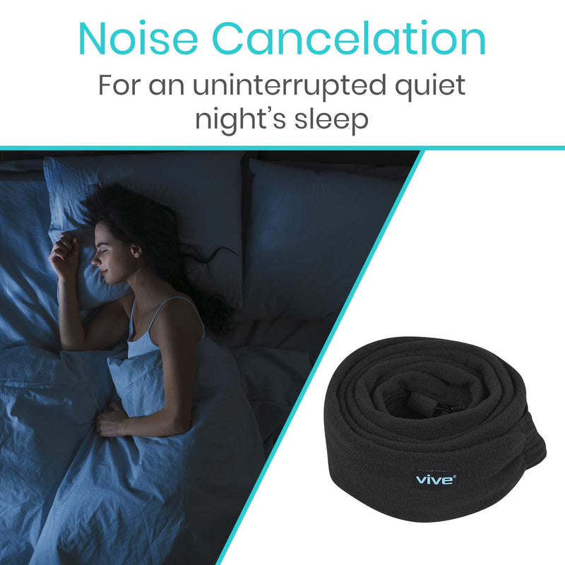 [Australia - AusPower] - Vive CPAP Hose Cover (6 Feet) - Tubing Accessories - Fits BiPAP Machines, Slimline Tubes - Soft Fleece Insulator - Prevents Condensation and Noise - Pet Protection Zipper Wrap - Sleep Mask Accessory 6 Foot (Pack of 1) Black 