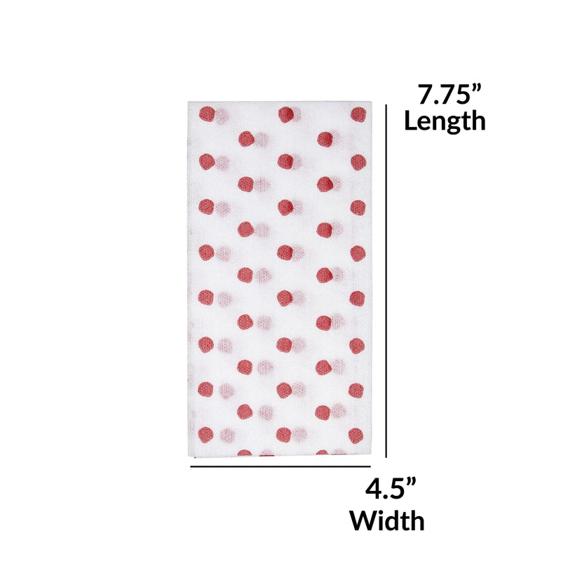 [Australia - AusPower] - VIETRI Papersoft Napkin Collection Italian Luxury Paper Napkin and Guest Towel 50 Packs (Guest Towels, Dot Red) Guest Towels 