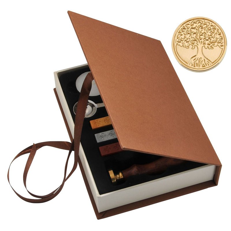 [Australia - AusPower] - Tree of Life Wax Seal Stamp Set, Yoption Classic Vintage Seal Wax Stamp Set, Retro Seal Stamps Maker Gift Box Set (Tree of Life) Tree Of Life 