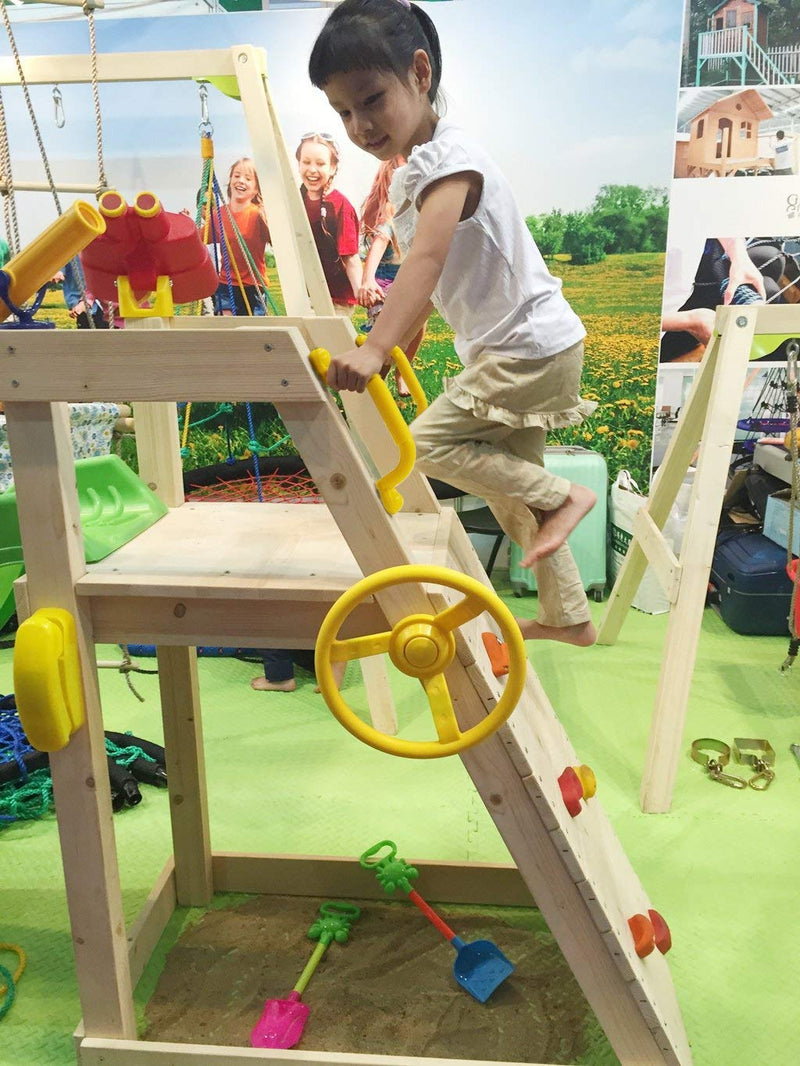 [Australia - AusPower] - Ymeibe Kids Playground Handles Outdoor Indoor Plastic Nonslip Safety Hand Grips for Playset Climbing Frame Tree Play House 10" (Yellow) Yellow 