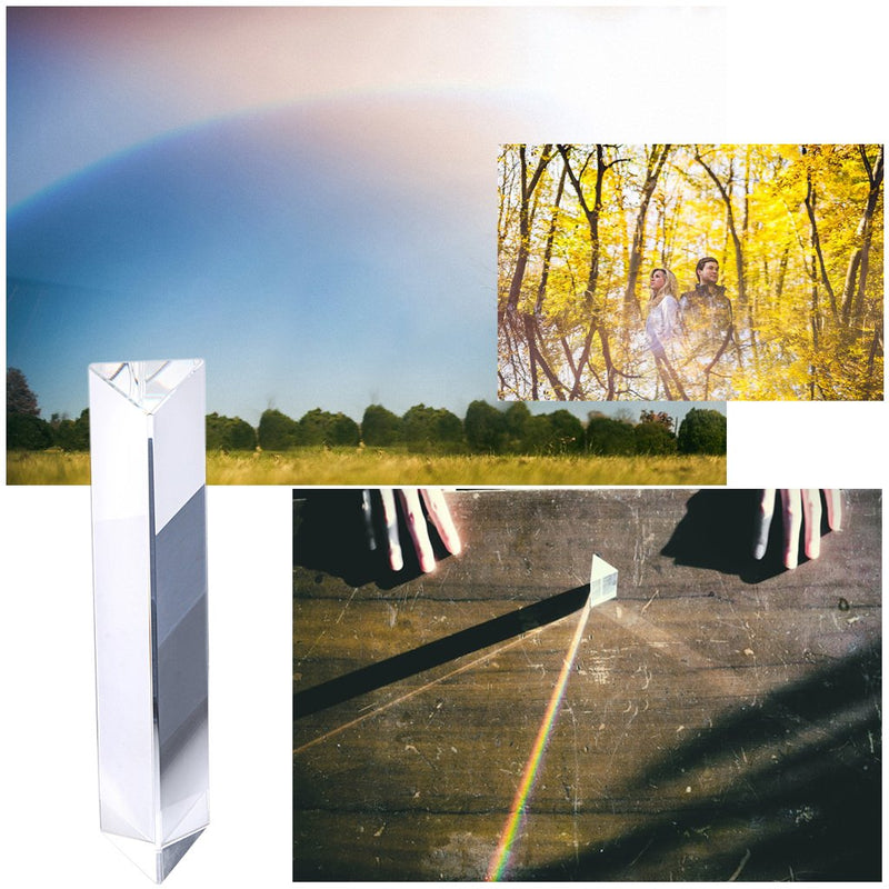 [Australia - AusPower] - Sumnacon Photography Prism Crystal Glass Triangular Prism Full Rainbow Color Spectrum Best for Photography (6") 6" 