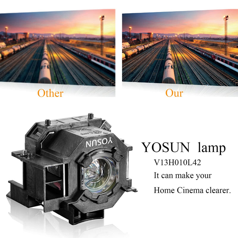 [Australia - AusPower] - YOSUN v13h010l42 Projector Bulb for epson elplp42 PowerLite Home Cinema 83 83+ 83c 83v 410w ex90 emp-83h h330a Replacement Projector Lamp Bulb 