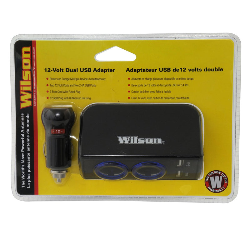 [Australia - AusPower] - Wilson Antenna 3052224USBBL 12V 2.4 Amp Dual USB Adapter 