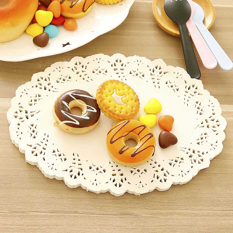 [Australia - AusPower] - ZOOYOO 100PCS White Lace Paper Doilies 12 inch Round Paper Doilies Disposable Paper Placemats for Cakes, Desserts, Tableware Food Decoration 12.5inch 