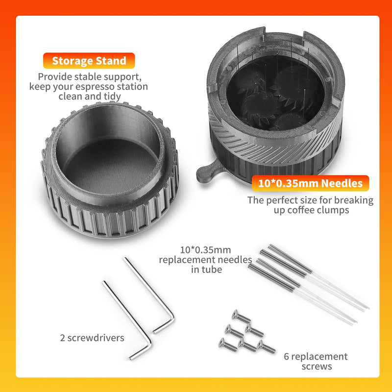 [Australia - AusPower] - GUSUCIN Spirographic Espresso WDT Tool, Espresso Distribution Tools Compatible with Breville 54MM Portafilter Baskets, Geared Spinning Espresso Needle Stirrer, Espresso Machine Accessories Tool 