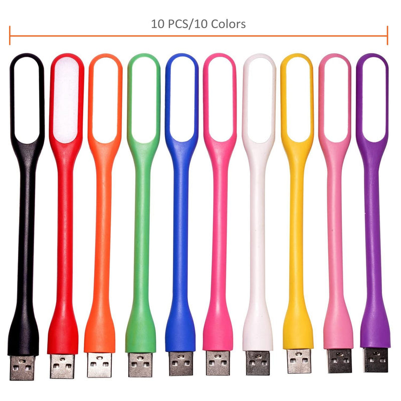 [Australia - AusPower] - EBYPHAN Mini USB Light for Keyboard, Flexible USB Laptop Light, Adjustable USB Lamp for Notebook Computer(Gooseneck Structure, LED Lighting Source, 10-Pack) 