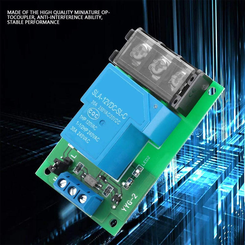 [Australia - AusPower] - Relay Module Relay Power Switch Module, One Channel Relay Module Board High/Low Level Trigger with Optical Isolation Relay Module 30A YYG-2 1 Relay Module with Optocoupler(12VDC) 