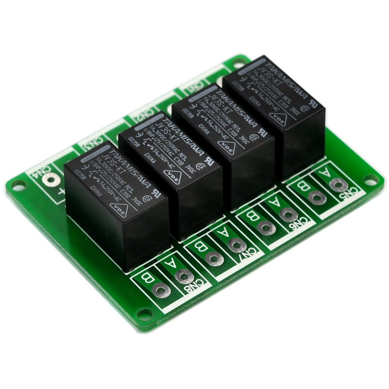 [Australia - AusPower] - Electronics-Salon 3VDC Individual 4 Channel SPST-NO 5A/250V Power Relay Module. DC3V. 