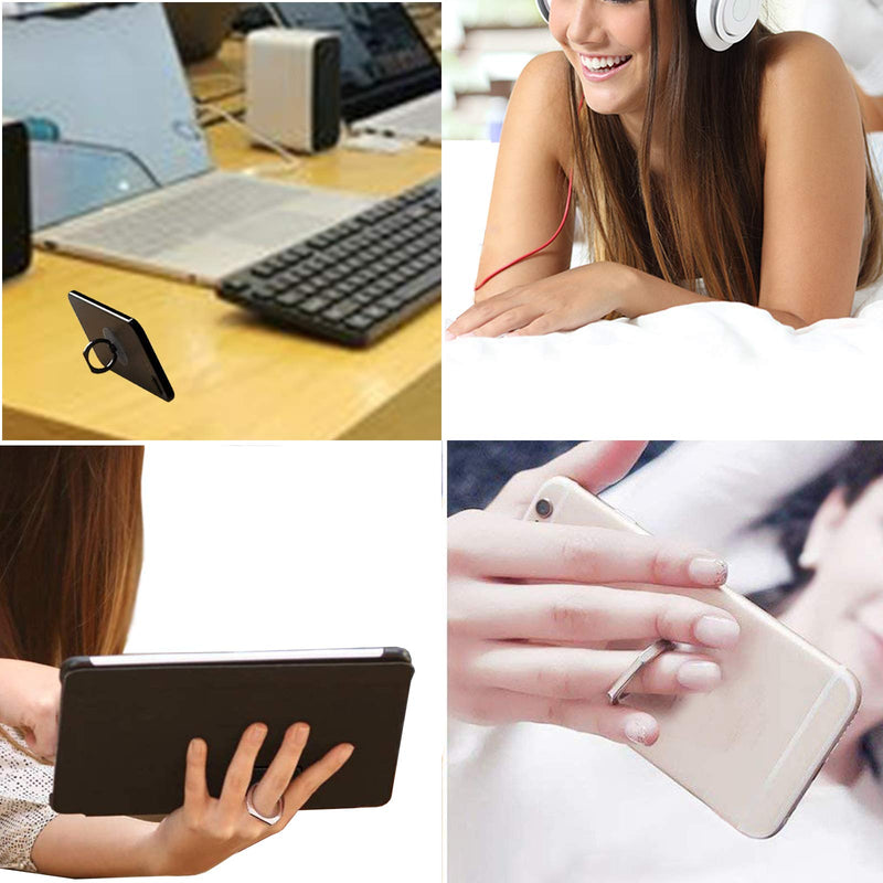 [Australia - AusPower] - TACOMEGE Transparent Clear Phone Holder Ring Grips, Finger Ring Stand for Cell Phone Tablet (Heart-Clear) 