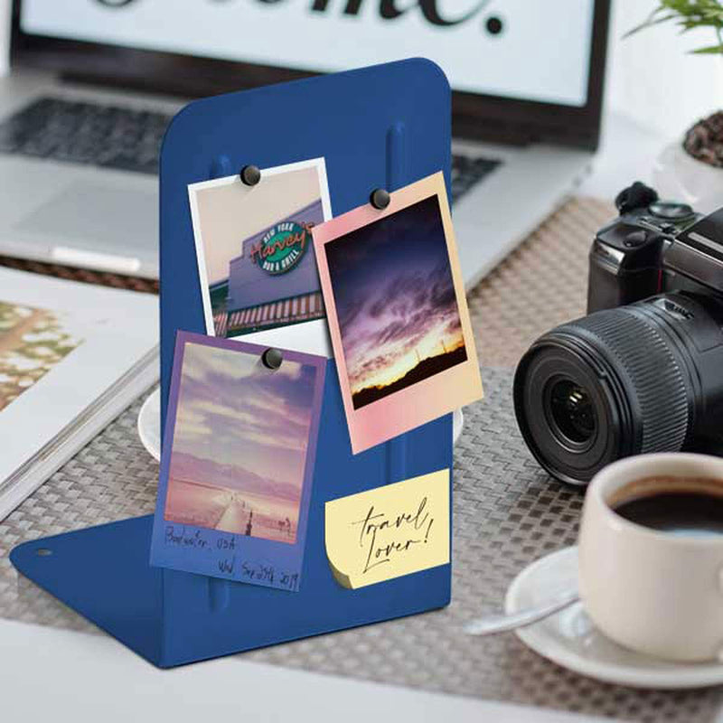 [Australia - AusPower] - Acrimet Premium Metal Bookends (Heavy Duty) (Deep Blue Color) (1 Pair) 