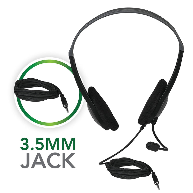 [Australia - AusPower] - Jensen Stereo Headset with Rotating Boom Microphone, Adjustable Headband, Padded Earpads - Great for Home Office and Remote Learning 