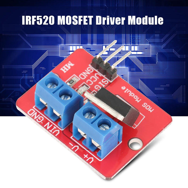 [Australia - AusPower] - 5 Pcs 3.3V/5V IRF520 MOSFET Driver Module PWM Output Driving Boards Output 0-24V for Arduino 