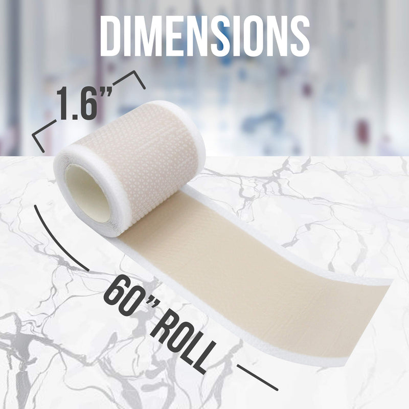 [Australia - AusPower] - JJ CARE Soft Silicone Tape, 1.6” x 60” Flexible Silicone Scar Tape, Medical Grade Silicone Strips for Scars, Washable & Reusable Scar Tape for Surgical Scars, Latex-Free Scar Tape 