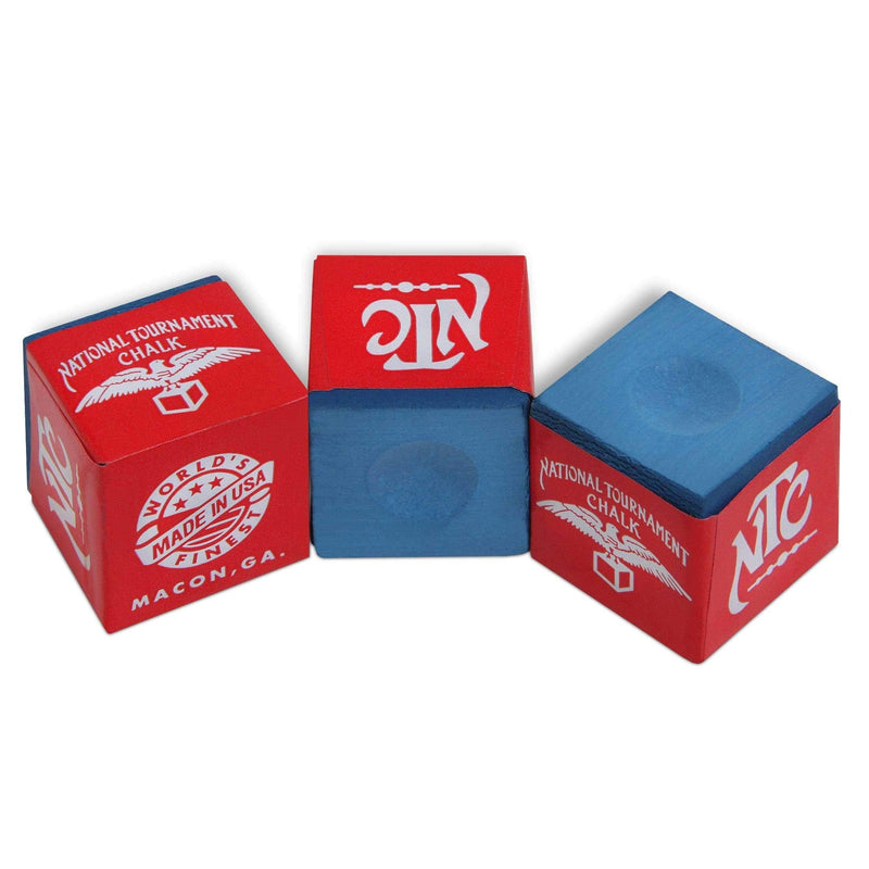 [Australia - AusPower] - Silver Cup National Tournament Pool cue Billiard Premium Chalk - ONE Dozen Blue 