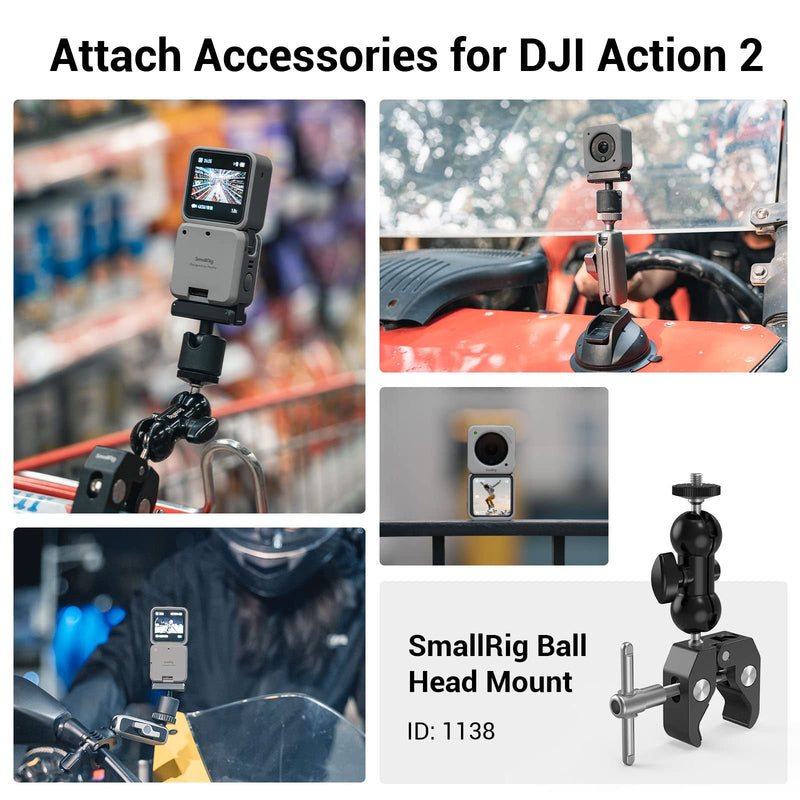 [Australia - AusPower] - SmallRig Protective Case for DJI Action 2 Dual-Screen Combo Camera, Housing Case with Magnetic Attachments, Case Protector Accessory, Grey - 3627 