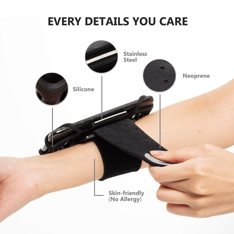 [Australia - AusPower] - Carry Run Running Armband Phone Holder, Rotation360°&Detachable, Lightweight Sports Cell Phone Arm Band Compatible with iPhone 11 Pro XS XR X 8 7 6 Plus Samsung Galaxy S10 S9 S8 Smartphone Men 
