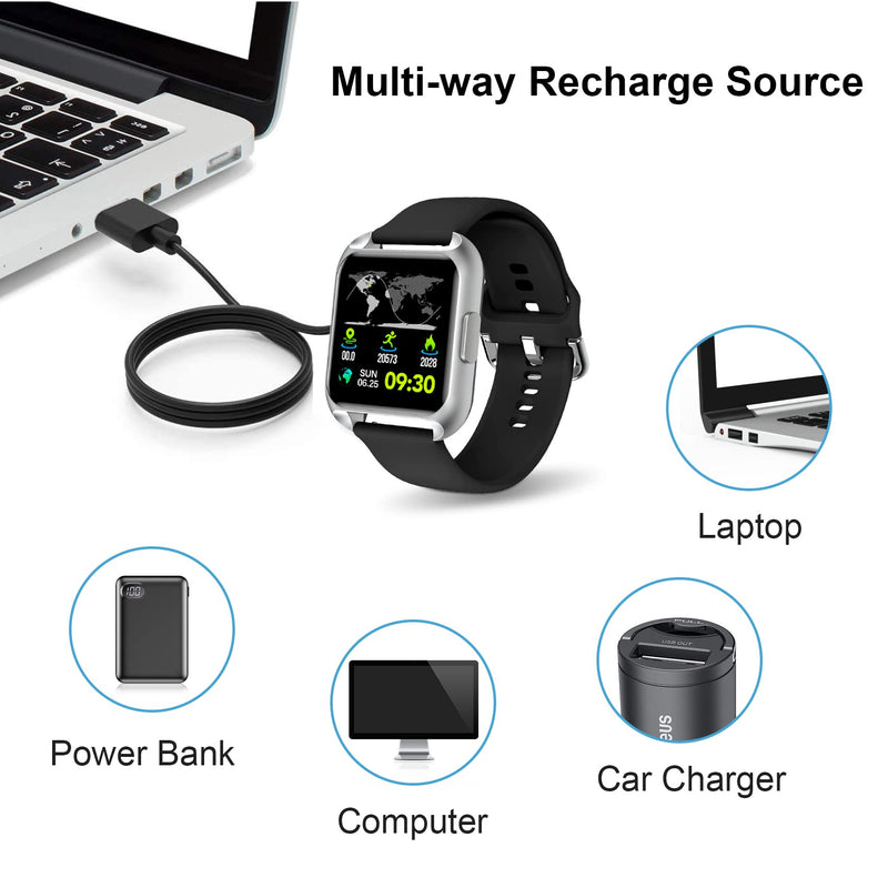 [Australia - AusPower] - Smart Watch Charger, Replacement Charging Cable for Maxtop T6 Fitness Watch 