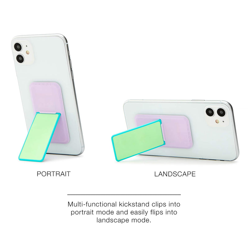 [Australia - AusPower] - HANDL New York HANDLstick Green and Lavender Glow in The Dark Grip and Stand for Smartphone 